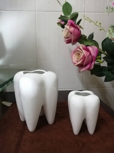 creative workshop teeth series ceramic decorative flower vase decoration
