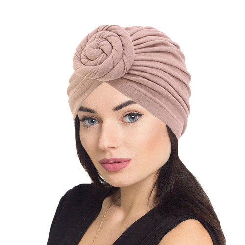 Foreign Trade New Parent-Child Tam-O‘-Shanter Women‘s Twist Knotted Indian Hat Head-Wrapping Hat TJM-282