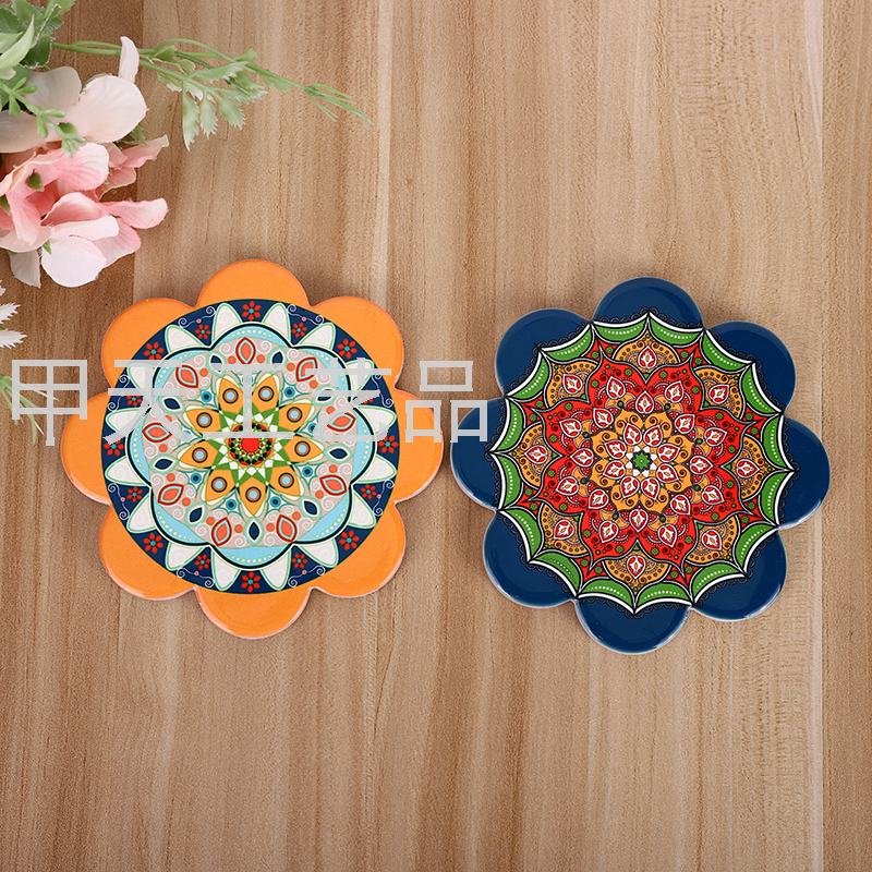 热销梅花形杯垫隔热垫防烫杯垫民族风杯垫厂家直销