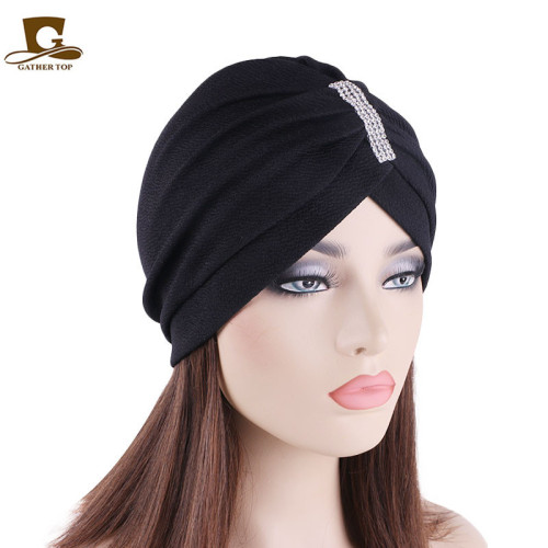 Foreign Trade New Style Turban Hat European and American Retro Rhinestone Indian Hat TJM-406A