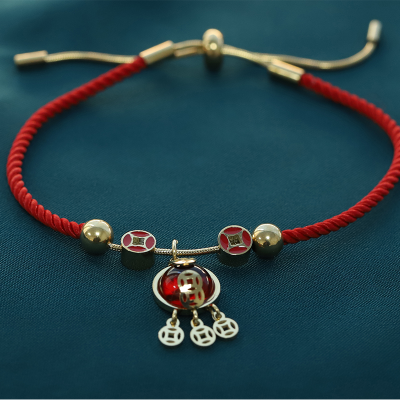 新款红绳编制手链民族风福袋手绳时尚设计本命年饰品福字首饰