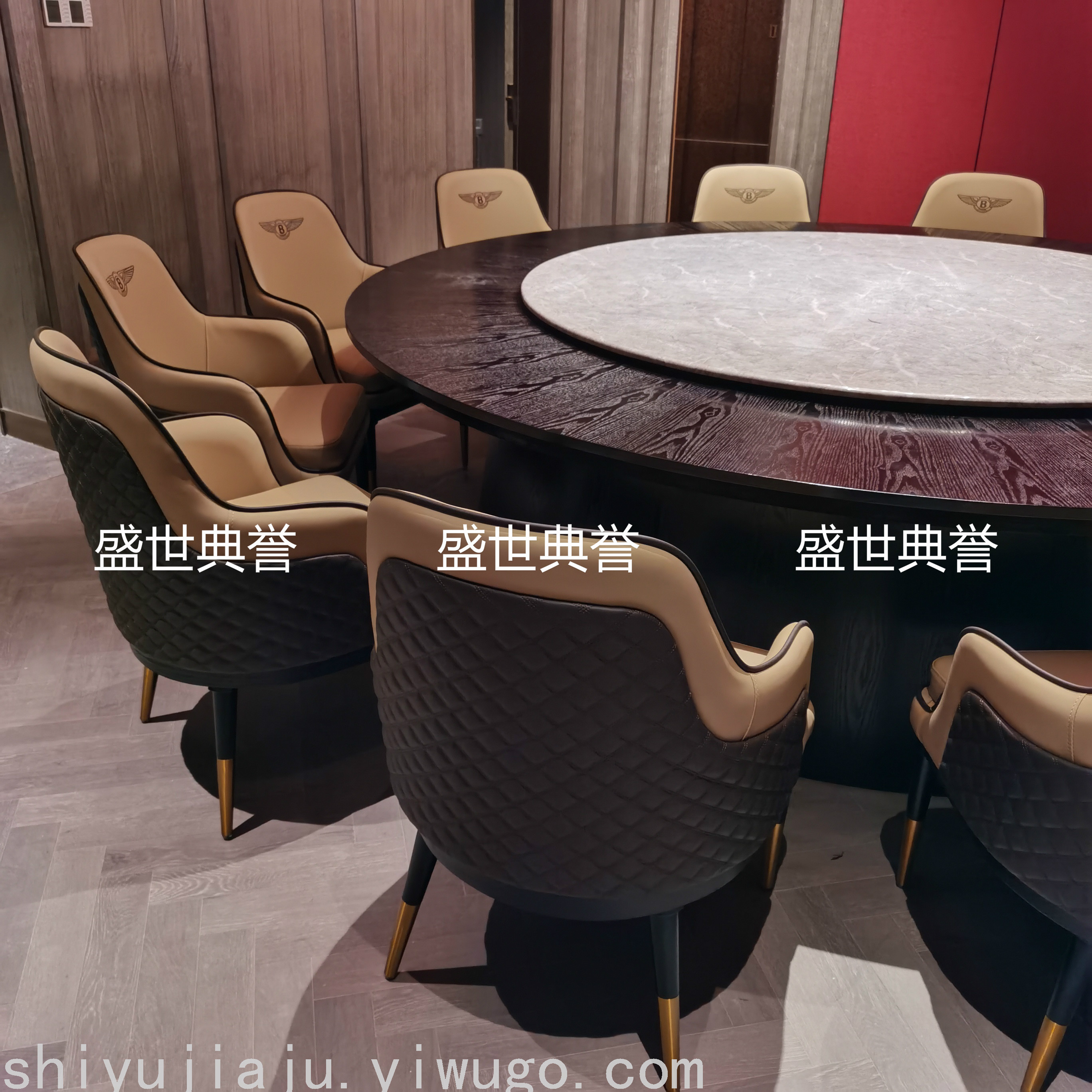 吉安国际酒店大堂休闲洽谈椅宾馆包厢现代轻奢宾利椅订制实木餐椅