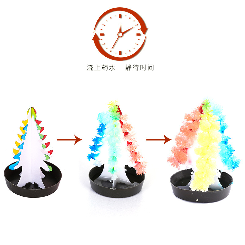 新奇特玩具纸树开花 魔法树结晶圣诞树科学小实验学教 儿童节赠品