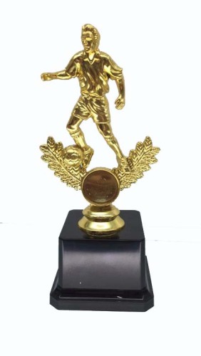 Factory Hot Sale Spot Supply Football Character Plastic Small Trophy Competition Reward Prize Customizable Content Label