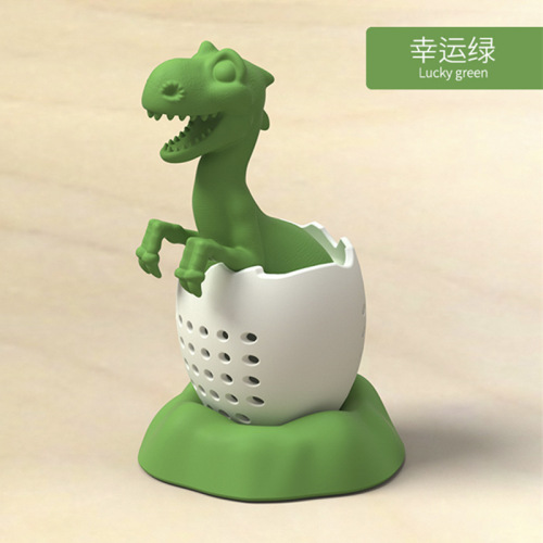 Manufacturer Cross-Border New Dinosaur Tea Maker silicone Products Dinosaur Baby Tea Strainer Tea Bag Tea Set