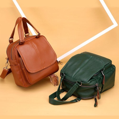 women‘s bag fashionable korean style fashionable three-purpose shoulder bag all-match handbag women‘s messenger bag pu bag