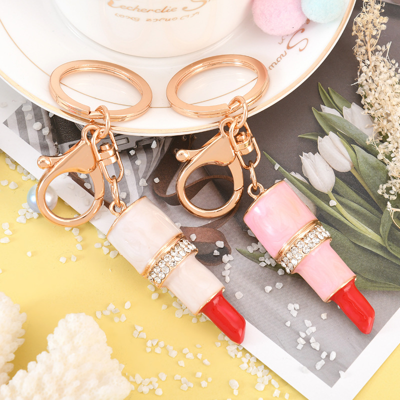 化妆系列 口红水钻挂件包包饰品汽车点钻钥匙扣 高档定制礼品赠品