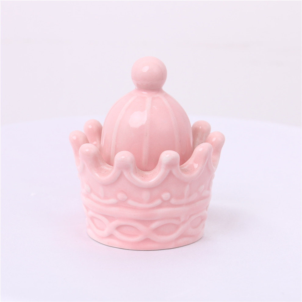 皇冠造型家居装饰陶瓷工艺品摆件饰品首饰收纳盒子