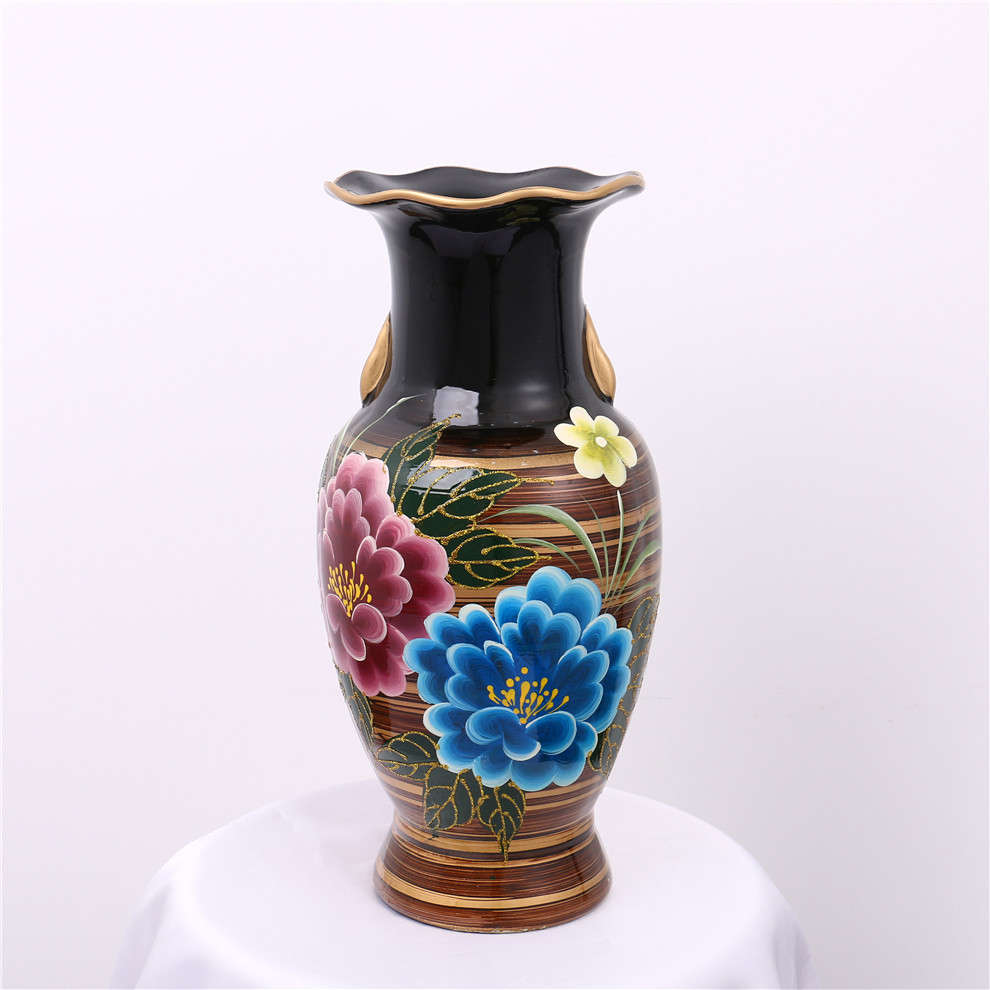 复古欧式家用古典客厅陶瓷摆件 插花花瓶 创意餐桌装饰工艺花器