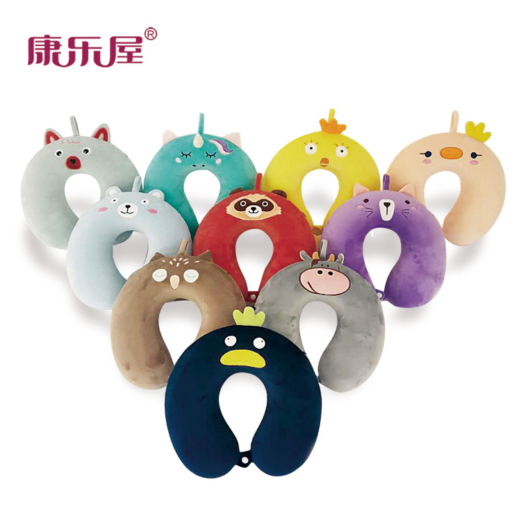 厂家直销 创意动物派对套装U枕出差旅行车用护颈枕 可定制LOGO