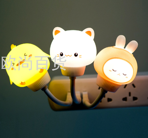 New USB Bear Rabbit Kitten Duck Children‘s Room Dormitory Nursing Nursing Gift Original Remote Control Night Light
