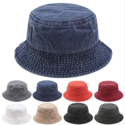 Fisherman Hat Men's European and American Ins Washed Cotton Distressed Bucket Hat Women's Spring, Autumn and Winter Outdoor Travel Sun Protection Sun Hat