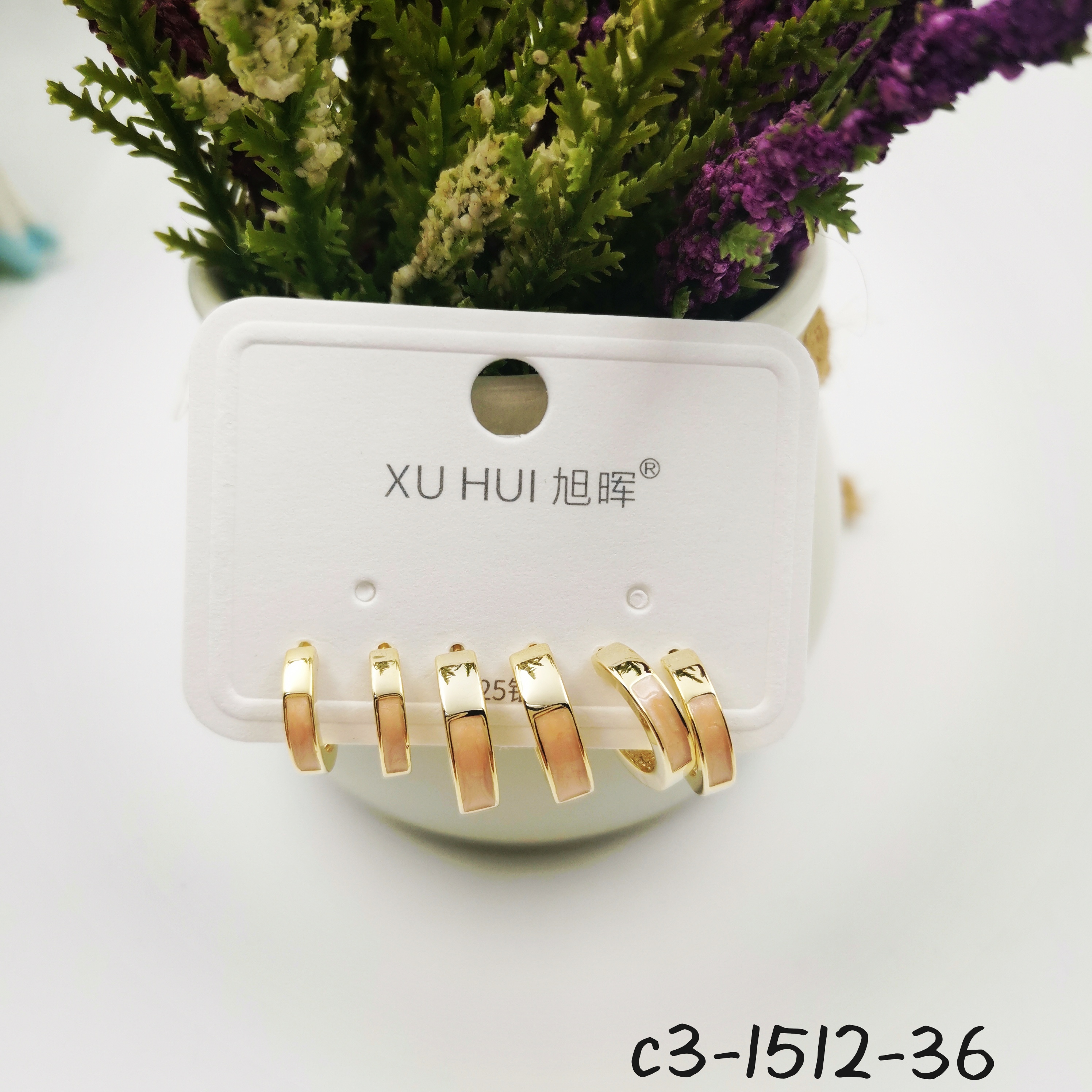 6只一卡 S925银针 铜镀真金 小耳环 多对组合耳钉 女 耳饰