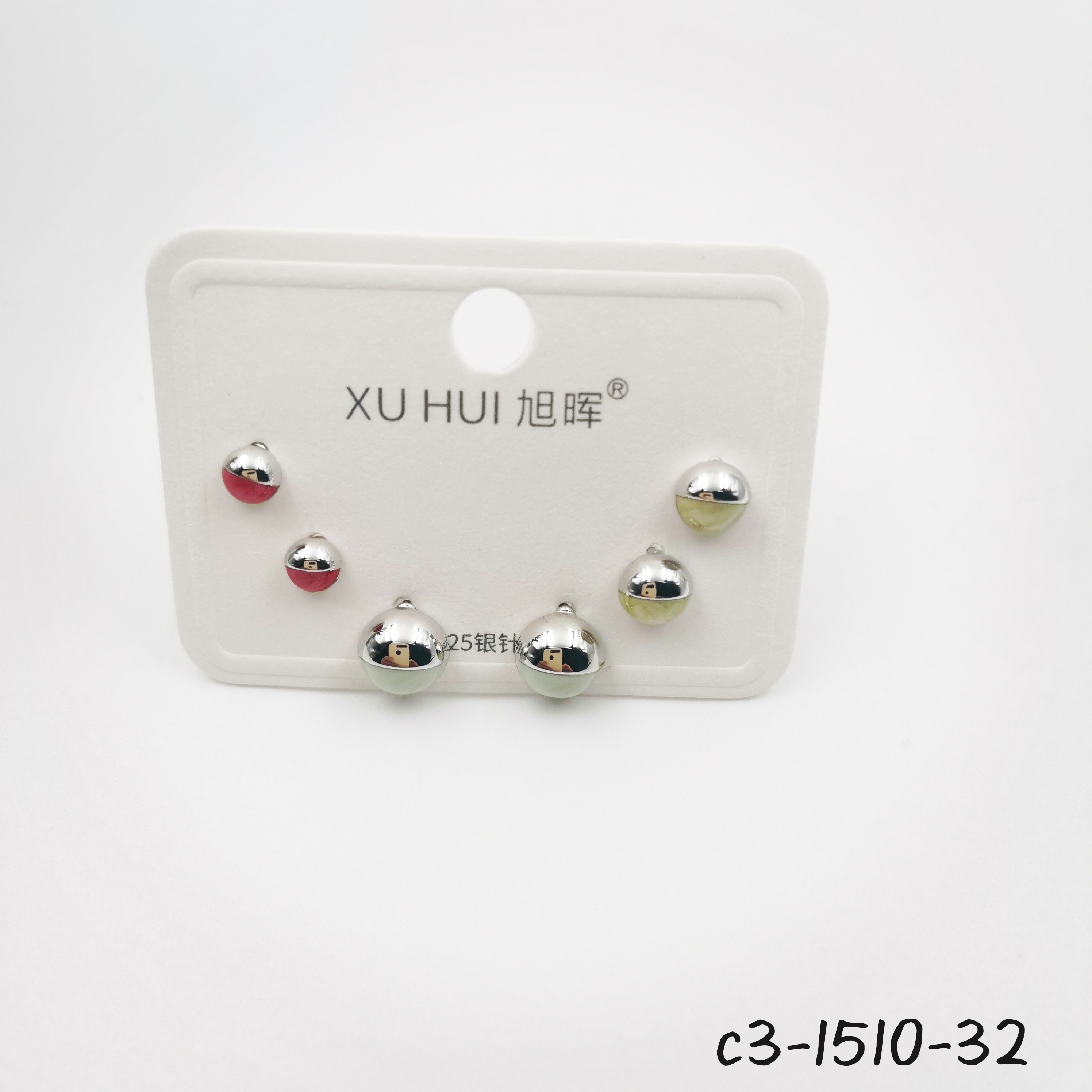 6只一卡 S925银针 铜镀真金 多对组合耳钉 女 耳饰