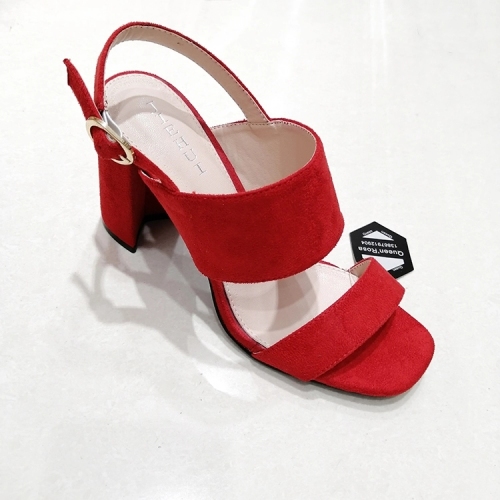women‘s high heels summer fashionable chunky heel red sandals women sandals high heel