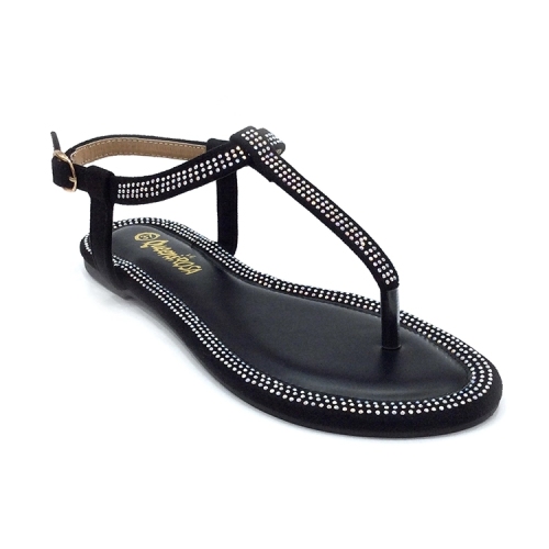 2021 fashion women‘s sandals summer rhinestone european and american flat beach sandals factory wholesale women‘s shoes sandal