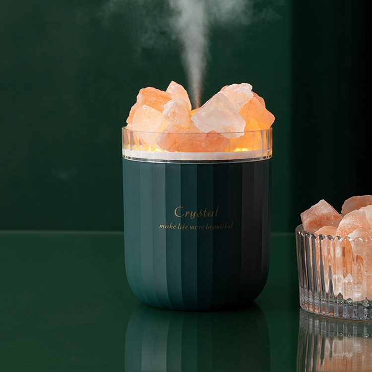 水晶盐石加湿器家用桌面迷你USB补水仪创意香薰加湿器