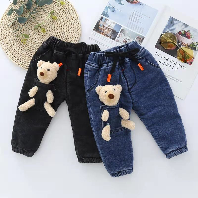 童装2020冬款新款男女小童0-3岁牛子卡通200克棉裤