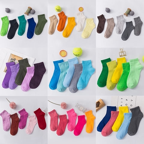Daily Tide Fluorescent Green Fluorescent Orange Retro Socks Five Points Lovers‘ Socks Tooling Style Men‘s Socks and Women‘s Socks