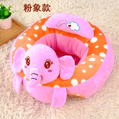 Cute Cartoon Baby Learning Seat Anti-Flip Baby Backrest Safety Chair Plush Toy Creative Small Sofa