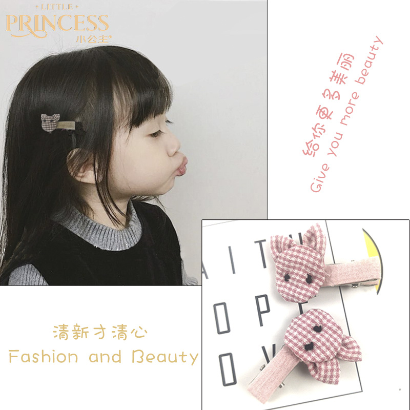 新款小小公主饰品韩板儿童发夹布艺环保材质鸭嘴夹头饰小女孩发卡