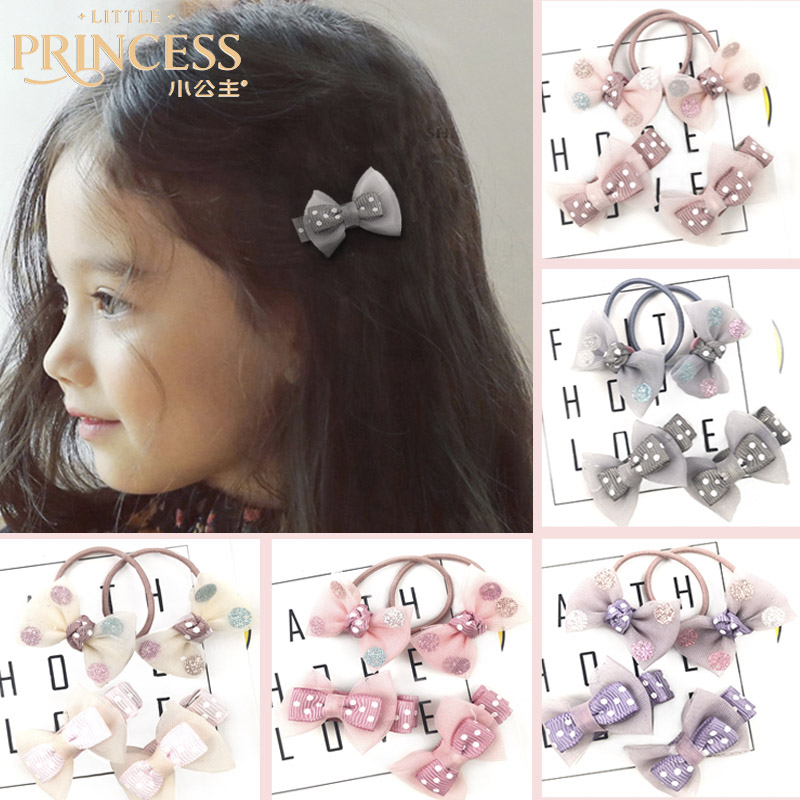 新款蝴蝶结发夹可爱小鸭夹发卡边夹子头饰小女孩韩版发圈刘海顶夹
