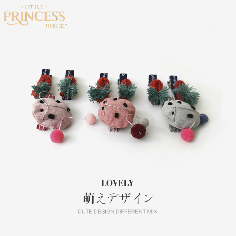 小小公主童萌品牌儿童发饰发卡小女孩布艺鸭夹儿童头饰可爱小发夹