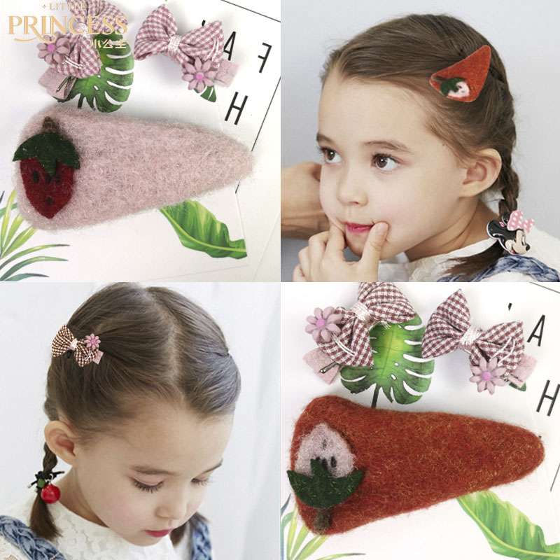 发夹女韩国ins 网红气质大bb夹发卡后脑勺鸭夹毛绒时尚刘海侧边夹