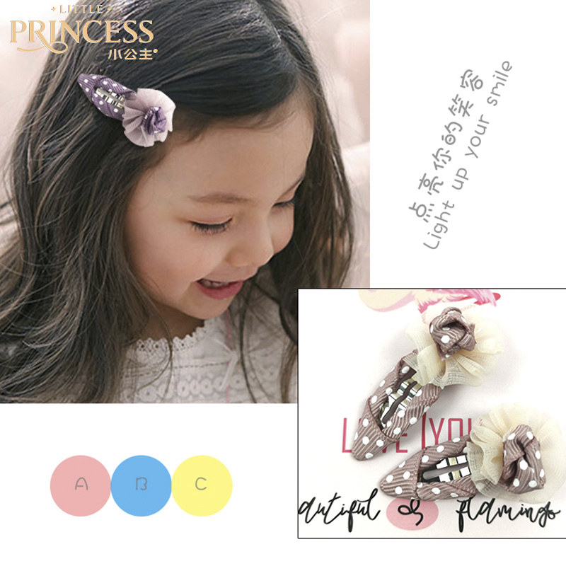 儿童发夹新年春秋款蕾丝BB夹可爱小公主发饰头饰小女孩发卡小夹子