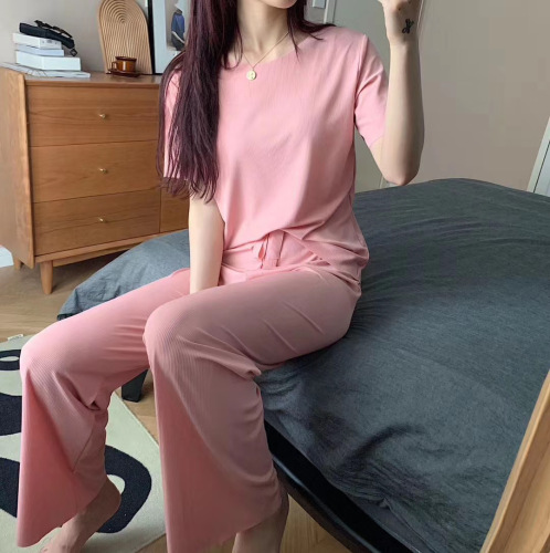 Little Hong Kong Sister Soft Suit 2020 Summer New Women‘s Modal Cotton Solid Color loose Casual Fashion Suit for Women 