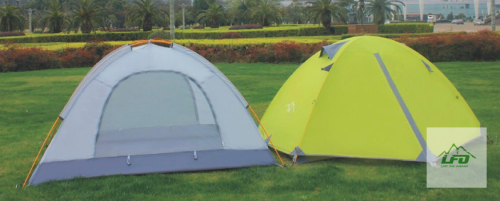 three season tent double aluminum pole tent. customizable logo. camping equipment camping