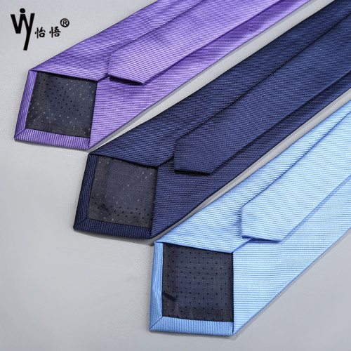factory wholesale light luxury solid color tie retail black tie new business british style suit men‘s hand tie