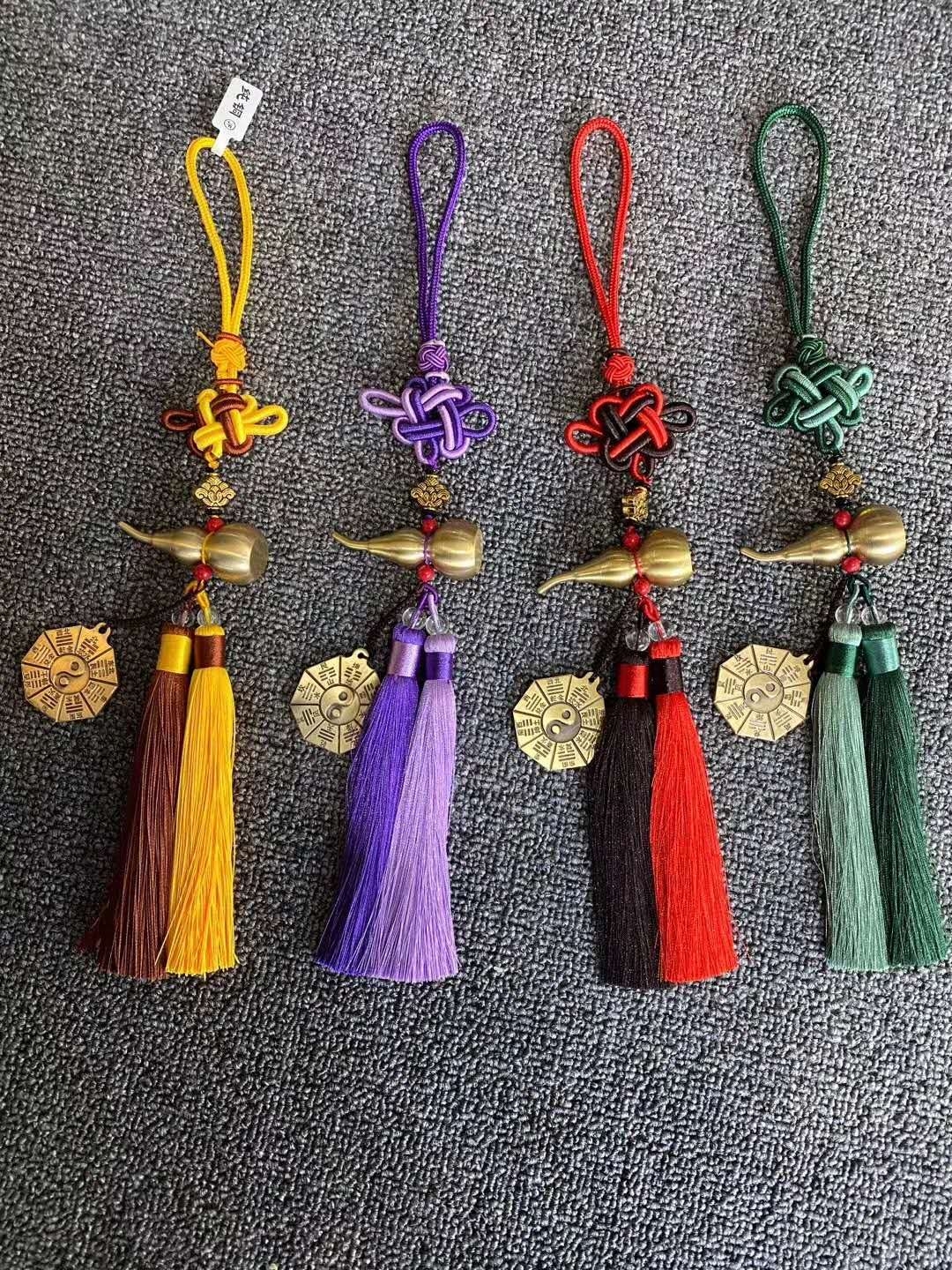 黄铜葫芦八卦车挂件