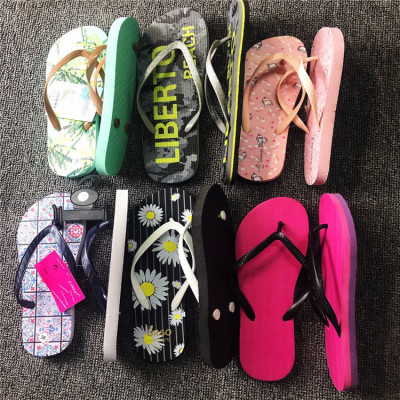 Foreign Trade Miscellaneous Flip-Flops Stock Processing Flip-Flops Gift Slippers Street Vendor Shoes Wholesale 5 Yuan Model Flip-Flops