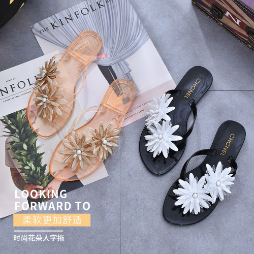 Women‘s Shoes Foreign Trade Women‘s Shoes Sandals and Slippers Summer Simplicity Fashion Women‘s Summer Outdoor Wear Hot Selling Flowers Herringbone Women‘s Slippers
