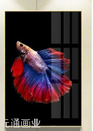 晶瓷画，水晶画，鱼