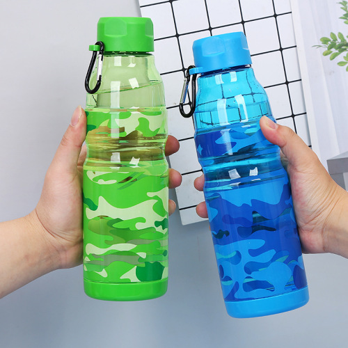 Plastic Water Cup Outdoor Large Capacity Portable Sports Kettle Mountaineering Bottle Exercise Camouflage Water Cup Wholesale