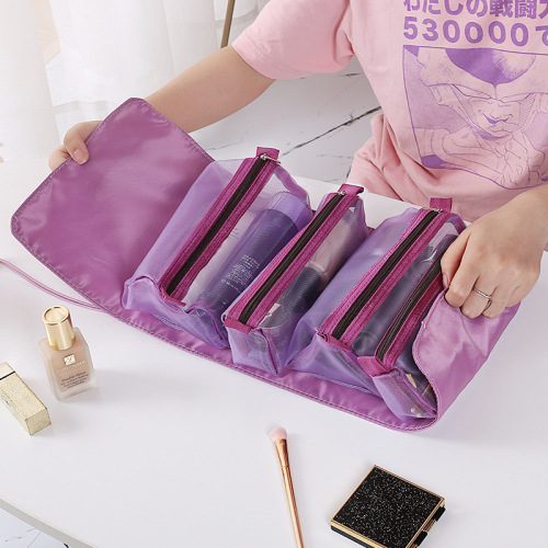 Removable Folding Travel Wash Bag Four-in-One Combination Mesh Cosmetic Bag Layered Storage Bag 