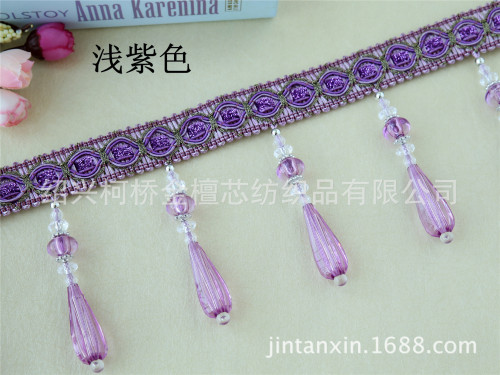 spot low price supply curtain accessories long water drop bead lace