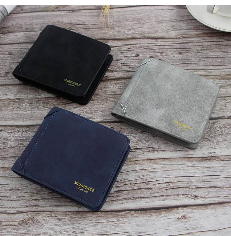 Supply Menbense New Frosted Men s Wallet Short Large Capacity