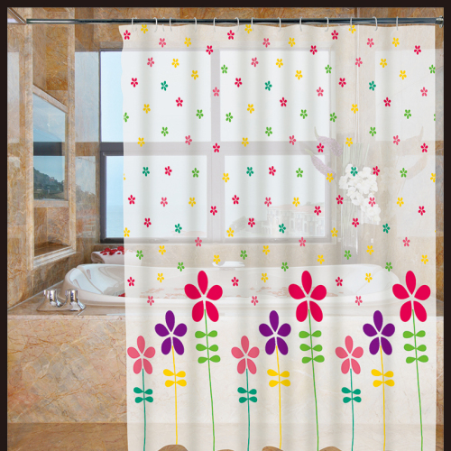 .8*1.8 Bathroom Waterproof Mildew Shower Curtain Cloth Shower Punch-Free Shower Partition Hanging Curtain Bathroom Shower Curtain 
