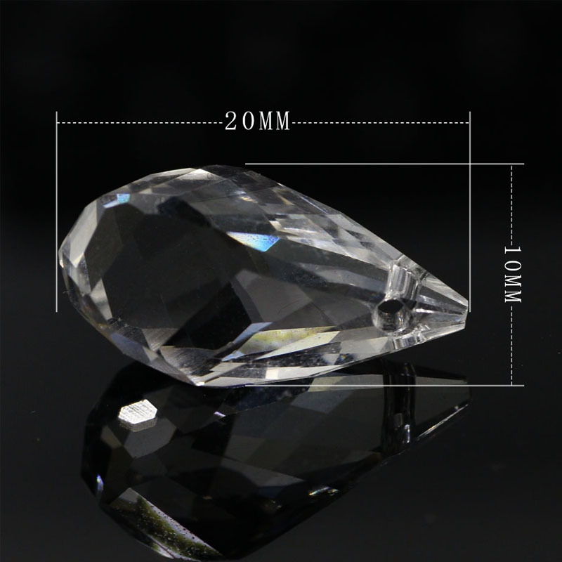 个性diy饰品项链配件高品质水滴10MM白水晶吊坠新款批发