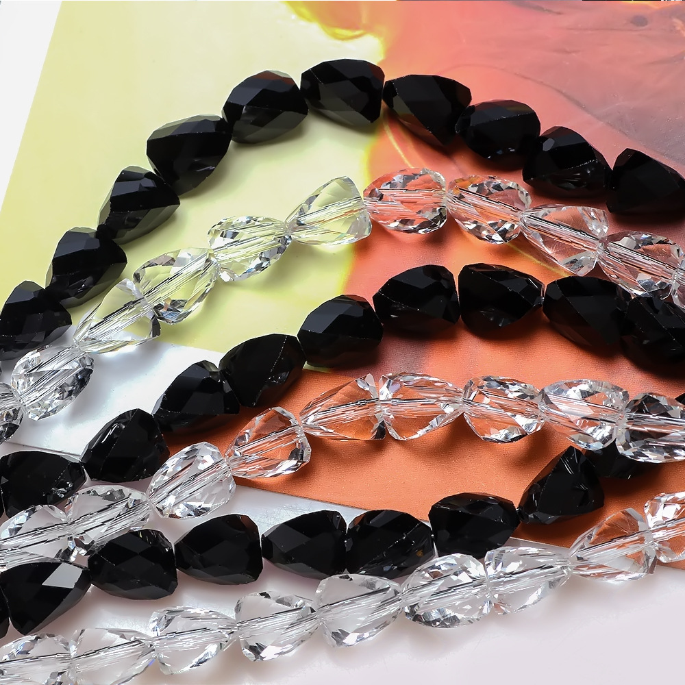 切面三角粽子水晶珠 4/6/8MM玻璃珠琉璃散珠 DIY小饰品配件批发