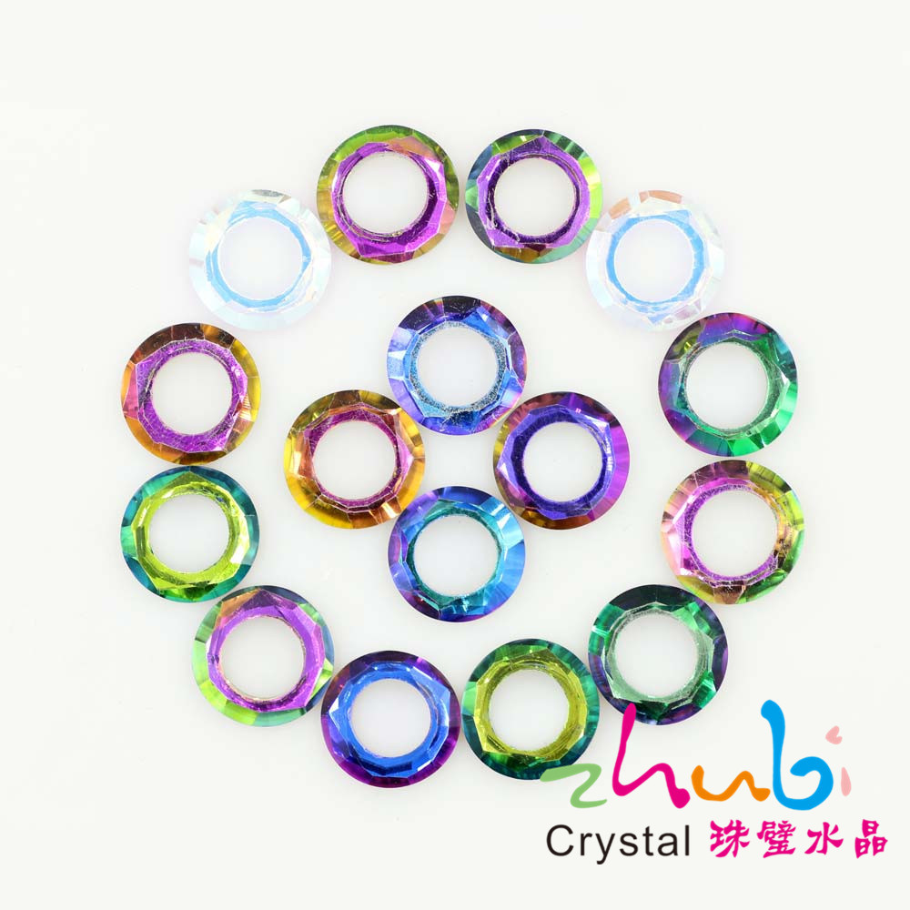 跨境热卖钻圈 天使之环 空心圆圈美甲玻璃钻 鞋服饰品配件 水晶钻