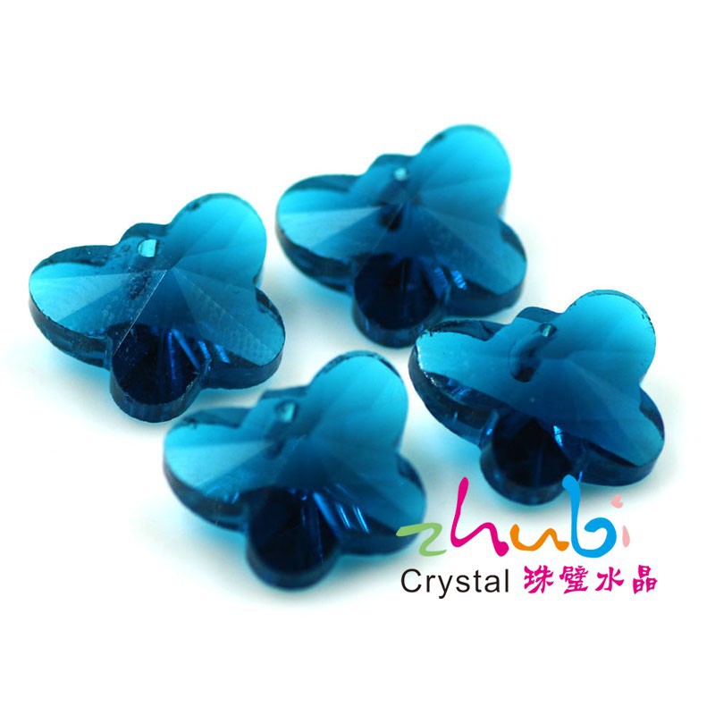 厂家直供水晶吊坠批发 14MM单孔仿真蝴蝶项链坠子 义乌小配件