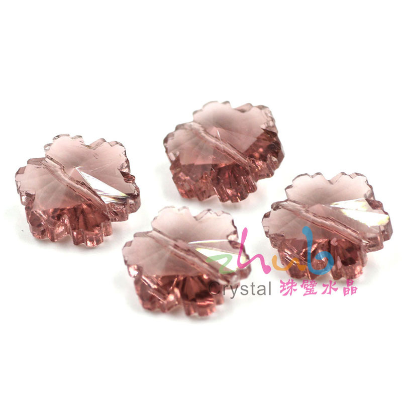 异形珠批发水晶珠 小吊坠 中孔雪花形状装饰材料 儿童串珠材料