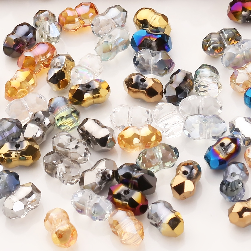 新款diy饰品配件散珠 花生珠4/6/8MM电镀色手链发饰配件批发直供