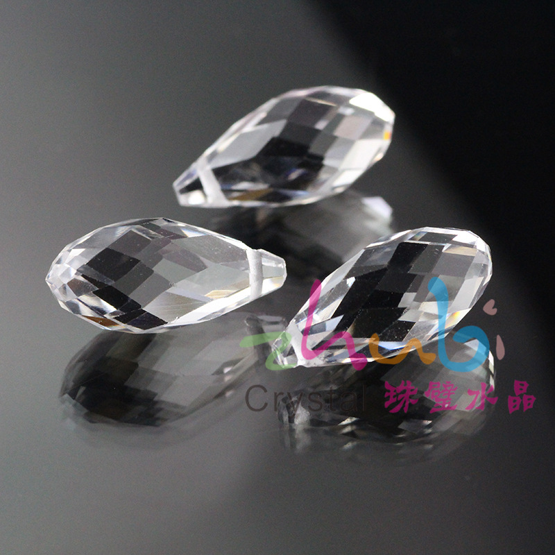 高品质10*20立体横孔水滴小饰品配件吊坠 饰品/灯饰材料水晶珠子