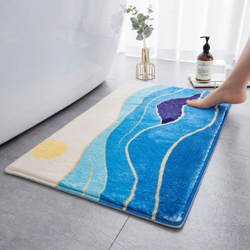 cross-border modern minimalist home bathroom non-slip floor mat microfiber bathroom absorbent floor mat door mat