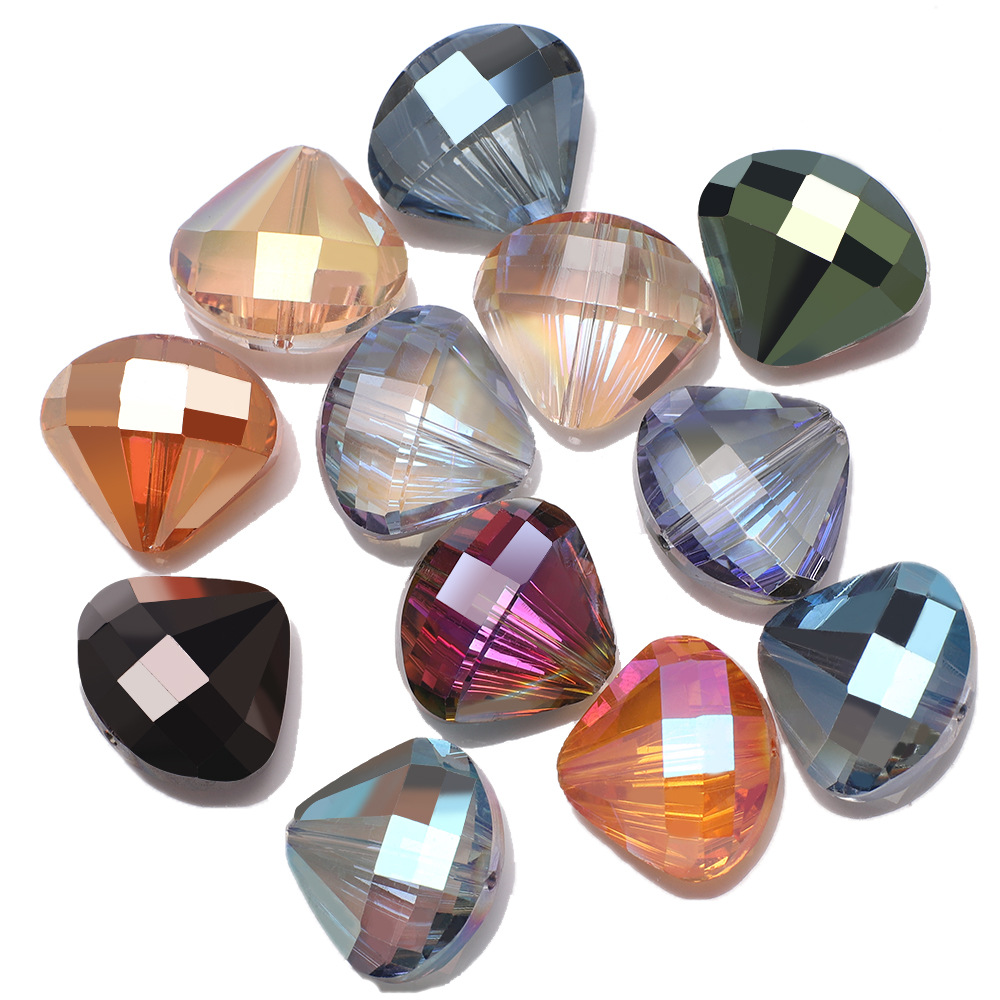 新款水晶异形珠diy 切面中孔压型玻璃珠20MM花篮/降落伞手链配件